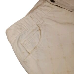 Liz Claiborne Michaela Ankle Pants Ivory Eyelet Women's Size 10 Off-White